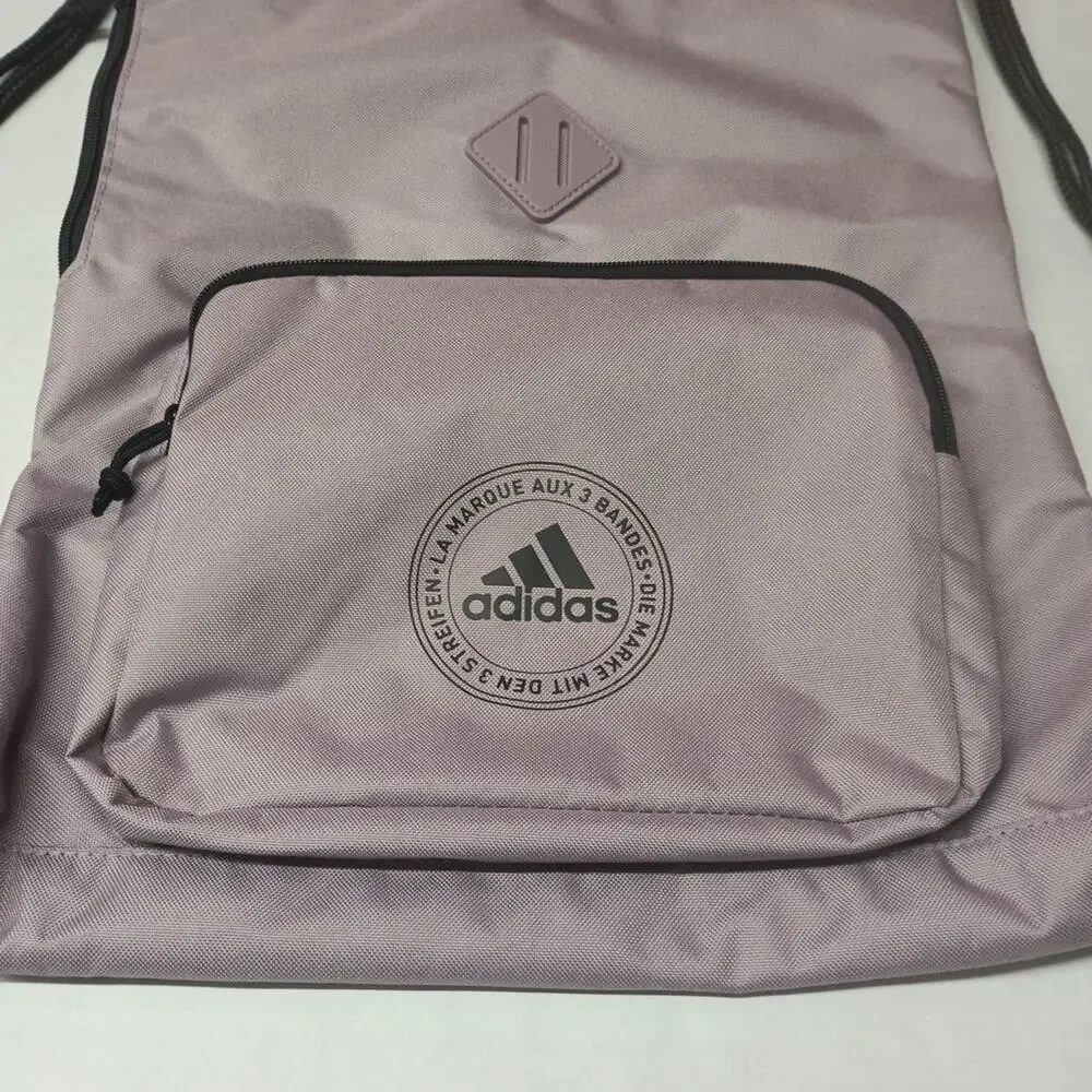 adidas Classic 3S 2 Sackpack Color: Preloved Fig Purple/ Black